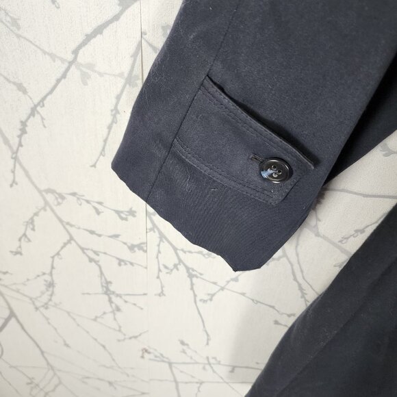 Croydon Avant Garde VTG Navy Plaid Lined Trench Coat - Picture 5 of 11